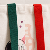 Sac fourre-tout en toile personnalisé pour femme, imprimé avec motifs fruits, astronaute, lapin porte-bonheur, sangles colorées, OEM ODM, logo, code QR, vente en gros