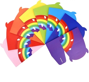 Nhà Máy Tùy Chỉnh Cầu Vồng Kẹo Điều Trị Hộp Món Quà Giáng Sinh Đầy Màu Sắc Quà Tặng Giấy Bánh Goodies Hộp Cho Trẻ Em Sinh Nhật Nguồn Cung Cấp Bên - Product Image 2