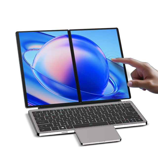 New Business Laptops 11inch 2K Dual Screen Touch Metal Laptop Intel CPU N150 Windows 11 Home 16GB RAM 1TB SSD 2 1 Wireless