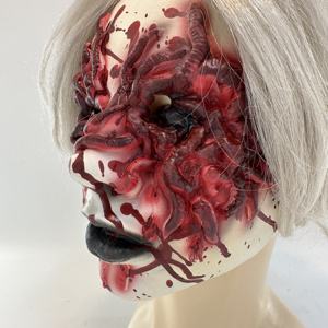 Máscara de látex para disfraz de Halloween, máscara de <span class=keywords><strong>terror</strong></span> de cara de payaso de película, de cabeza completa - Product Image 3