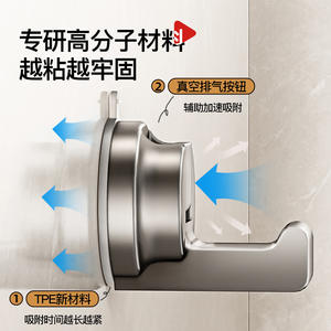 Toallero de succión con diseño minimalista de hierro de 10m, barra de almacenamiento autoadhesiva para baño montada en la pared - Product Image 5