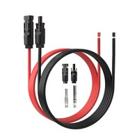 Câble d'extension solaire YouLong PV, 1 paire, 12AWG, 3FT, conducteur en cuivre étamé PVC, noir/rouge, connecteurs mâle/femelle, indice de protection IP67, 25V