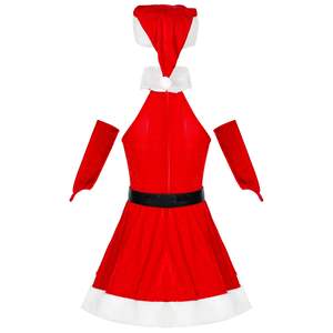 <span class=keywords><strong>Traje</strong></span> rojo bonito de Papá <span class=keywords><strong>Noel</strong></span> para mujer, fiesta de Navidad, disfraz clásico de Navidad para señora Claus para adulto - Product Image 4