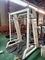 Máquina Smith Multifuncional Comercial de Acero para Gimnasio, Banco de Pesas y Soporte para Sentadillas