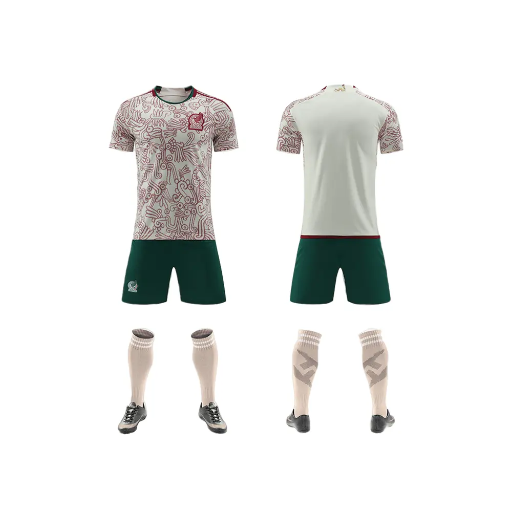 Hot Sale Sublimation Football Uniform plain blank Soccer New Design OEM Custom made men man football kit