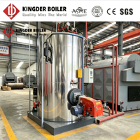 Générateur de vapeur intelligent LHS à mazout et gaz, production de vapeur de 1500 kg/h, pression de 0,7 MPa pour le traitement de l'huile de palme en Malaisie