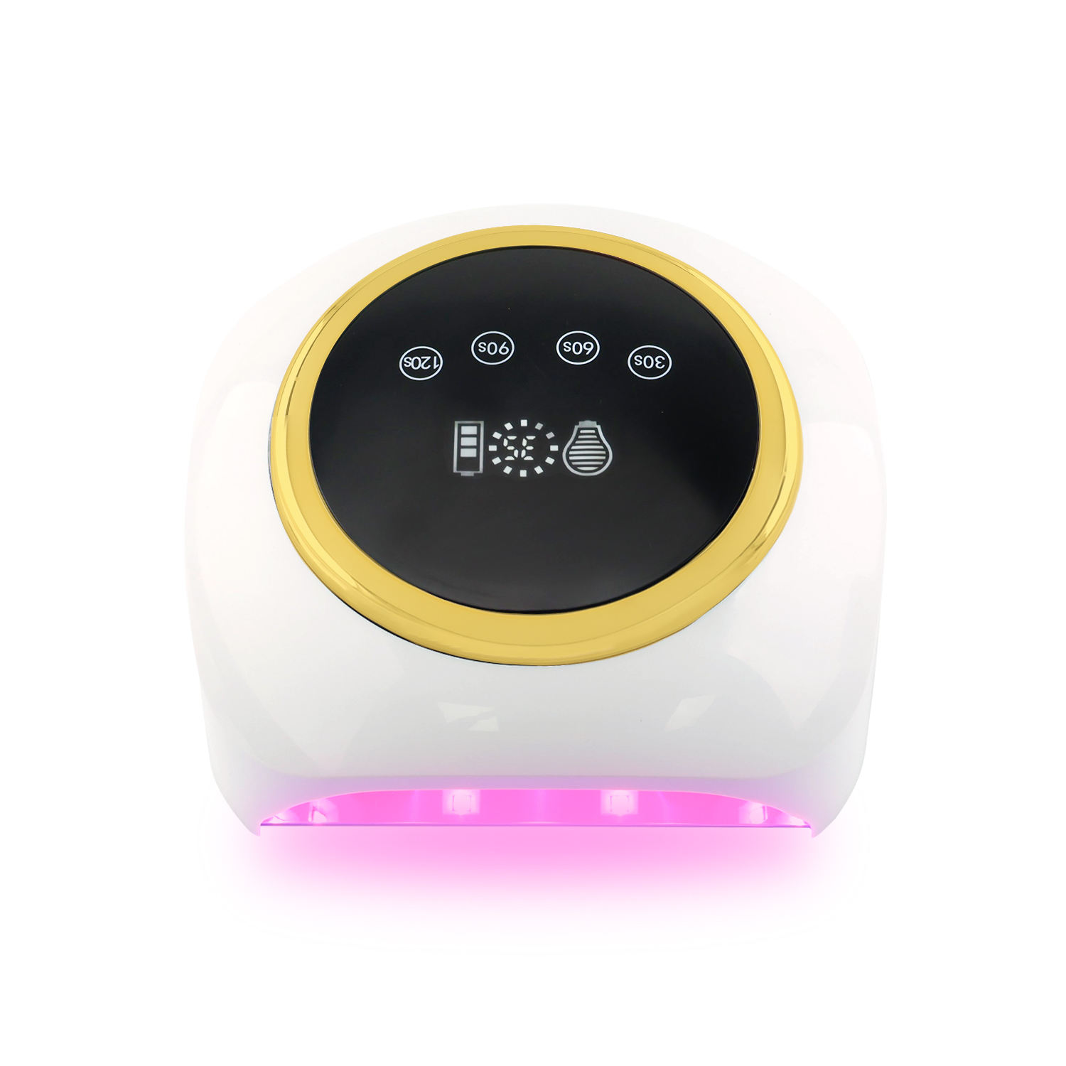 Blanc avec bordure dorée