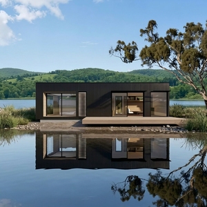 Kit de maison en bois contemporain imperméable <span class=keywords><strong>à</strong></span> assembler facilement pour hôtel, appartement, bureau - Product Image 1