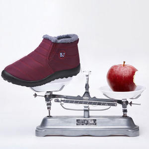 מגפי שלג קצרים מרופדים, פרווה רכה, אופנה חדשה במידות גדולות 46 47, רבי מכר לנשים - Product Image 4