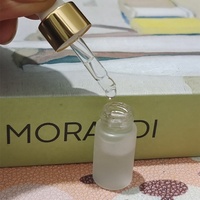 Mini flacon compte-gouttes en verre givré, 1ml, 2ml, 3ml, 5ml, petit distributeur de liquide d'aromathérapie de voyage pour huile essentielle