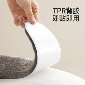 FaSoLa Thickened Toilet Seat Cover Bella Wool Warm Antibacterial Adhesive Fit Winter Use - Product Image 2