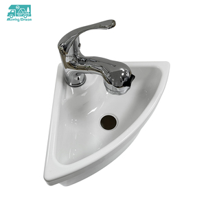 JDA Wholesale Boat Caravan <strong>RV</strong> Camper White Acrylic Triangular Wash Basin Sink with <strong>Faucet</strong> Drain Hose Kit - Product Image 1