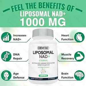 Capsule di integratori NAD+ OEM/ODM, Capsule di Nicotinamide Riboside Liposomiale 1000mg, Capsule di Resveratrolo, Capsule di Quercetina NAD - Product Image 2
