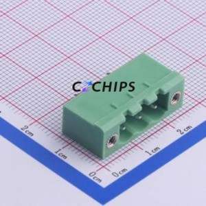 KF2EDGVM-5.0-3P Plug-in Terminal Block Through hole,P=5mm Connector Board-to-Board / Socket - Closed Screw Fixing 1x3P 5mm - Product Image 1