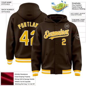 Sudaderas con Capucha Personalizadas para Fanáticos, Uniformes de Práctica de Béisbol para Hombre, Estilo Bomber Varsity - Product Image 1
