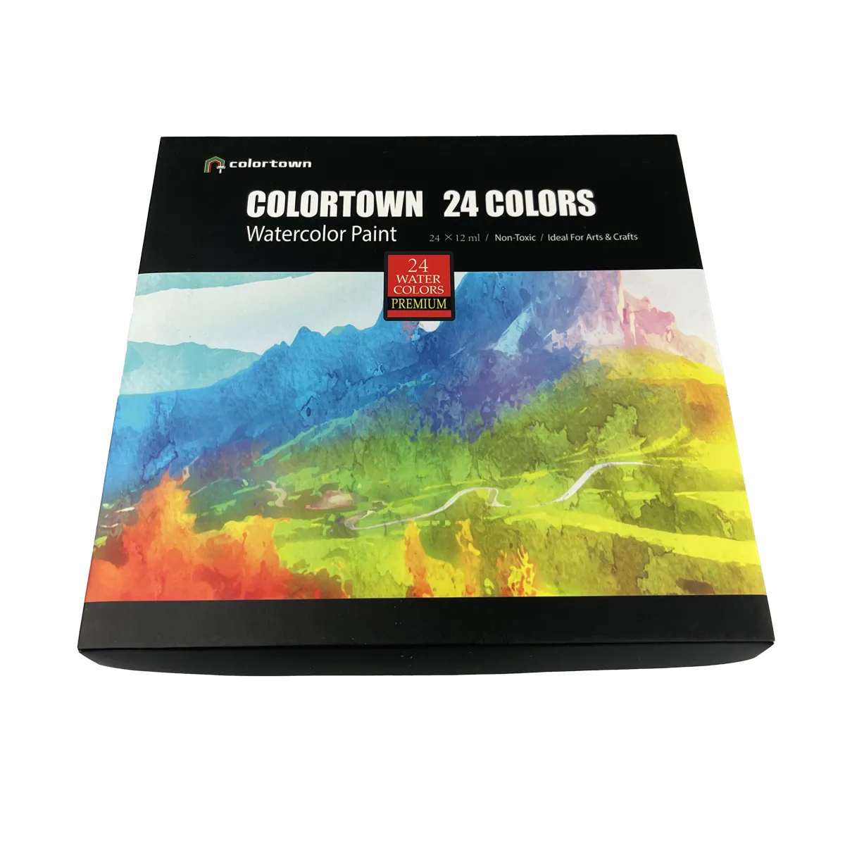 Colortown 24 Colors Drawing Watercolor Paint Art Set for artist Kids Child Case Quantity Novelty Painting aluminium tube