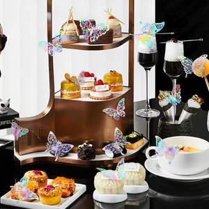 ملصقات فراشة ملونة ثلاثية الأبعاد 12 قطعة ملصقات فنية لتزيين الجدران والحفلات المنزلية ملصقات جدارية خلفية - Product Image 5