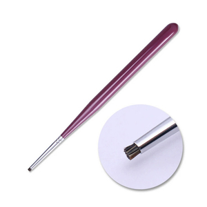 Pinceau de mélange dégradé pour nail art en nylon, tête ronde, virole sertie, stylo de mélange de couleurs pour la conception de gels UV - Product Image 1