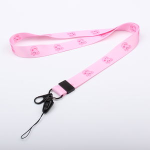 Cordón de correa para el cuello de poliéster Rosa personalizado para impresión por sublimación Logotipo de pantalla de seda - Product Image 6