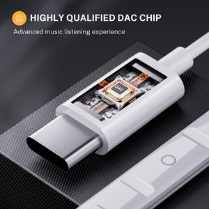 Kabel gebundene Musik kopfhörer für Typ-C-Mobiltelefone Die HIFI-High-Fidelity-Klang qualität kann die Lautstärke der Kopfhörer einstellen - Product Image 2