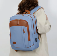 Tas Ransel Oxford Anti Air Logo Kustom, Kapasitas Besar untuk Pelajar, Bisnis, dan Perjalanan, Tas Ransel Laptop Multifungsi Kasual dengan USB