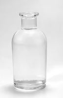 Bouteille diffuseur d'arômes en verre vide avec bouchon en liège, cylindre givré pour le stockage d'huiles essentielles