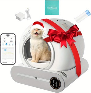 Bac à litière pour chat intelligent à nettoyage automatique de grande taille 65L, élimination automatique des odeurs avec contrôle WiFi par application, bac à litière automatique pour chat - Product Image 1