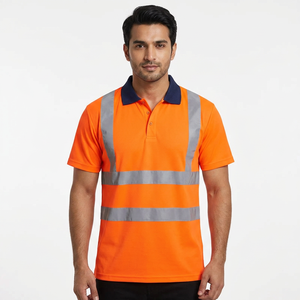 Chemise de travail de sécurité en polyester réfléchissant léger de qualité supérieure pour hommes, personnalisable, avec LED clignotante, imperméable, classe 1 - Product Image 1