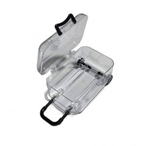 Transparent Mini Suitcase Jewelry Storage Box for Hair Accessories - Custom Decorative Candy Container - Product Image 1
