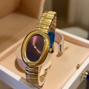 Đồng hồ đeo tay hình chữ số La Mã cổ điển thạch anh dành cho nữ, mặt oval bằng thép không gỉ, kính sapphire, đính đá CZ, chống nước 26mm - Product Image 4