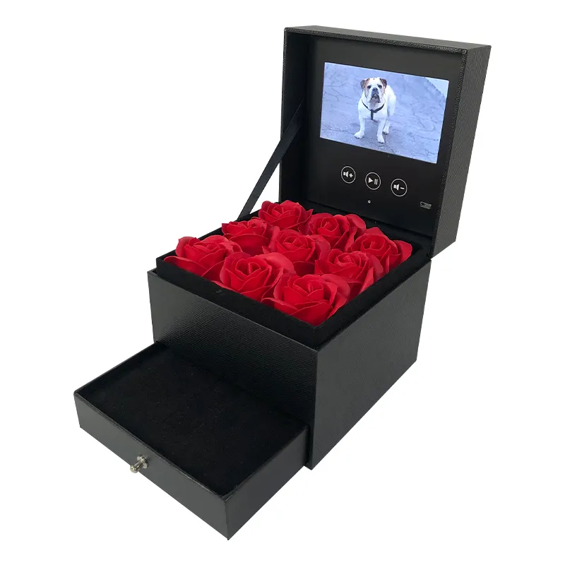 Transporte rápido Tela Promocional Caixa de presente rosa melhor presente de aniversário para namorada