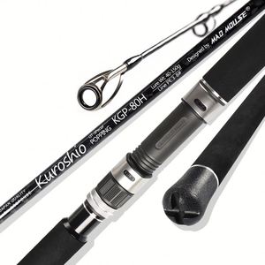 Caña de Pescar <span class=keywords><strong>Mad</strong></span> Mouse Popping <span class=keywords><strong>Rod</strong></span> New Japan, Componentes Fuji, Carbono Cruzado, para Pesca en Barco, Kuroshio 2.4m 80H 2.64m 88XH 28kgs PE3-10, Caña de Mar - Product Image 1
