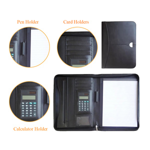 Cartella di File Portfolio di documenti in pelle sintetica personalizzata di lusso A4/A5/A6 cartella Portfolio borsa regalo per conferenza - Product Image 2