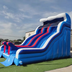 어린이를위한 <span class=keywords><strong>2025</strong></span> 내구성 블루 더블 슬라이드 대형 풍선 성 물 슬라이드 여름 냉각 풍선 트램펄린 - Product Image 4
