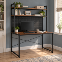 Bureau d'étude avec étagères de rangement, bureau d'écriture pour étudiant, pour la maison, la chambre et le travail sur ordinateur, pour la vente en gros de meubles OEM ODM