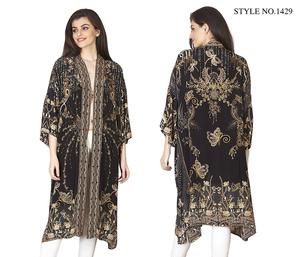 Hermosos Kimonos para mujer, tela ligera con estampado de frutas a la moda, perfectos para trajes de verano, estilo informal diario - Product Image 3