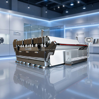 Machine automatique à quatre têtes pour la production du cuir, machine à estomper le cuir par vibration, machine à ramollir le cuir