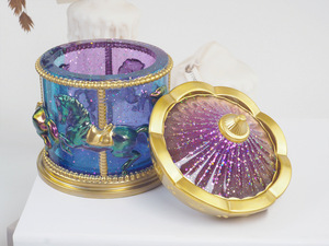 Carousel กล่องใส่เครื่องประดับทำจากเรซินอีพ็อกซี่กาวทรงหยดน้ำประดับคริสตัลสำหรับตกแต่งบ้านขวดโหลใส่เทียนปูนฉาบเรซินหัตถกรรมแม่พิมพ์ซิลิโคน - Product Image 2