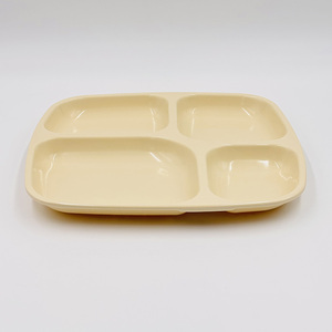 ถาดเมลามีนแบ่งช่อง 6 ช่อง ขนาด 36.1*24.9 ซม. พร้อมที่วางแก้ว สำหรับโรงเรียน/โรงอาหาร - Product Image 6