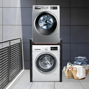 Étagère de rangement moderne en <span class=keywords><strong>acier</strong></span> inoxydable pour buanderie, type garde-corps, empilable, réglable et portable - Product Image 2