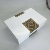 Boîte Cadeau en Bois Personnalisable Blanche Grande Capacité pour Dattes et Chocolats du Ramadan - Emballage Alimentaire OEM en Gros