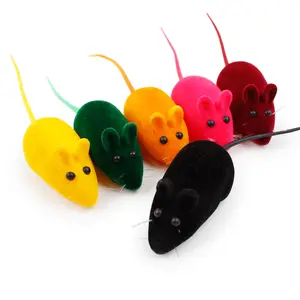 New Design Multicolor Plush Rat Small Mouse Squeaky Mouse Cat pet toy