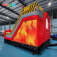 Sayok Feuerwehr thème gonflable rebondissant Combo toboggan rebond caserne de pompiers pompier gonflable gonflable camion de pompiers château videur