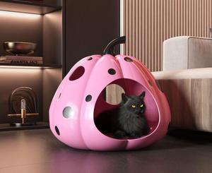 Muebles de lujo para mascotas Casa interior para perros Cama para mascotas Casa PARA GATOS-Serie calabaza - Product Image 1