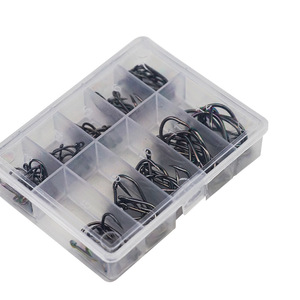 Hameçons de pêche barbelés Iseama avec trou, hameçons bec d'aigle, tailles mixtes 3-12, lot - Product Image 1