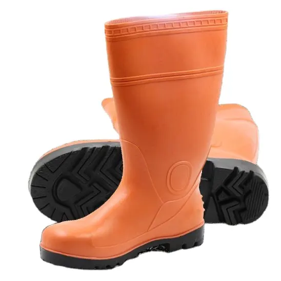 New style men's pvc rubber rain boots work safety fashion rain boots for men anti slip soft waterproof shoes rain boots