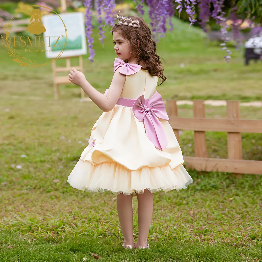 Fsmkz — robe de soirée pour filles, nouvelle collection, à fleurs, sans manches, en coton, Design redingote fantaisie, pour enfants, L5148