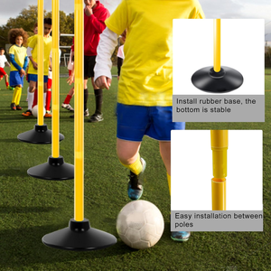 Bastoni da calcio per allenamento di calcio agilità pali di velocità regolabili per allenamento di calcio Fitness Sport Agility Training - Product Image 6