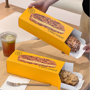 Walnut bánh mì bao bì hộp hình chữ nhật Pull-out Đóng gói hộp bánh tráng miệng Nut bánh mì Hộp Tùy chỉnh - Product Image 6