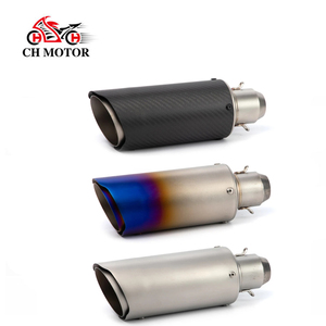 Pot d'échappement de <span class=keywords><strong>moto</strong></span> avec autocollant de logo gratuit, silencieux à enfiler, échappement <span class=keywords><strong>moto</strong></span> pour Yamaha FZ6 R3 Ninja 400 CBR650R GSXR 600 Duke <span class=keywords><strong>125</strong></span> - Product Image 1